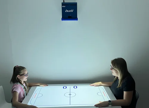 omiVista Budii · Projector interactiu amb suport mural