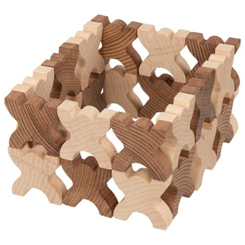 Xmanos apilables, madera natural