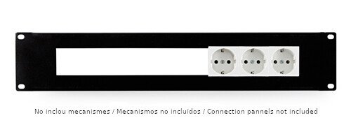 19'' 2U rack panel for installing connection panels