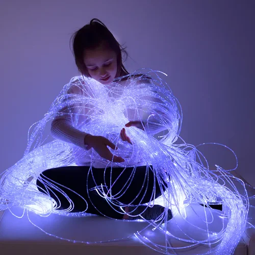 Fibras ópticas SENTS · 2 m × 100 fibras + fuente LED