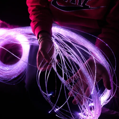 Fibras ópticas SENTS · 2 m × 100 fibras + fuente LED